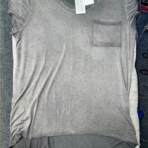 Cable & Gauge Charcoal Short Sleeve Top